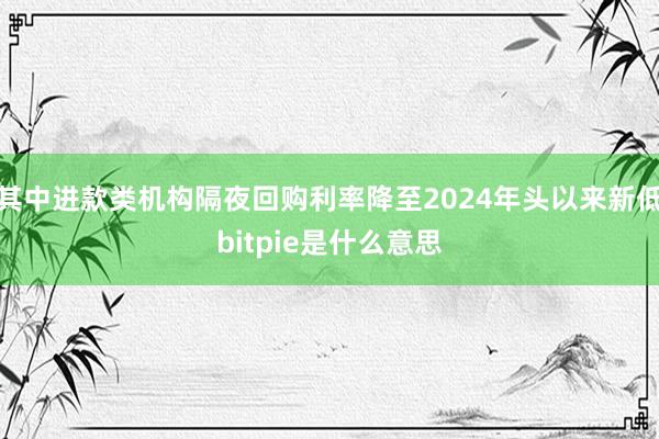 其中进款类机构隔夜回购利率降至2024年头以来新低bitpie是什么意思