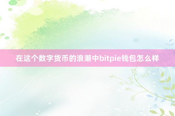 在这个数字货币的浪潮中bitpie钱包怎么样