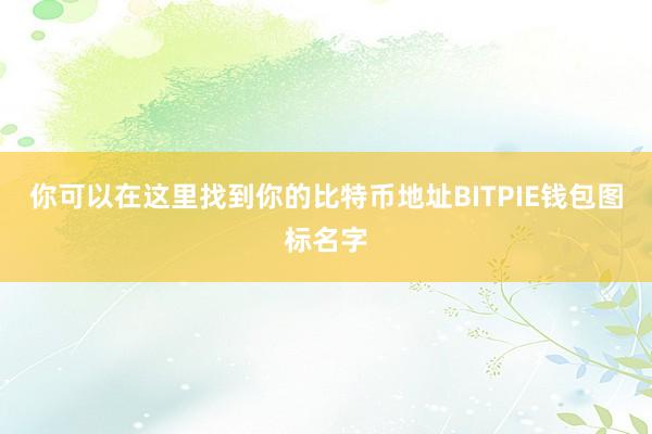 你可以在这里找到你的比特币地址BITPIE钱包图标名字