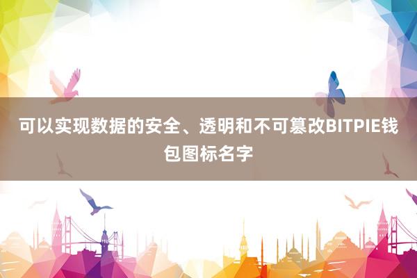 可以实现数据的安全、透明和不可篡改BITPIE钱包图标名字