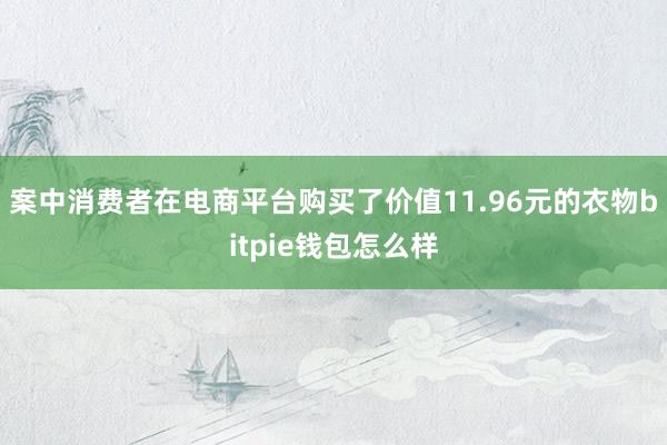 案中消费者在电商平台购买了价值11.96元的衣物bitpie钱包怎么样