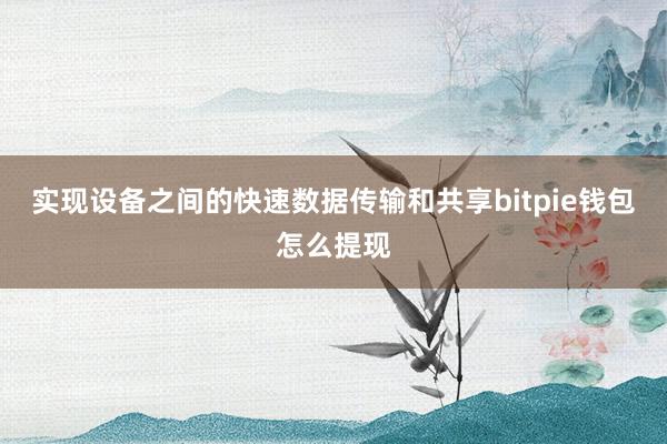 实现设备之间的快速数据传输和共享bitpie钱包怎么提现