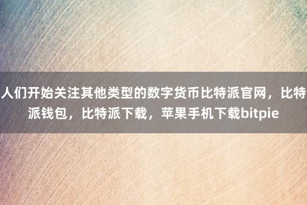 人们开始关注其他类型的数字货币比特派官网，比特派钱包，比特派下载，苹果手机下载bitpie