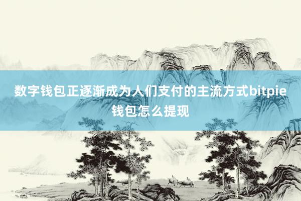 数字钱包正逐渐成为人们支付的主流方式bitpie钱包怎么提现