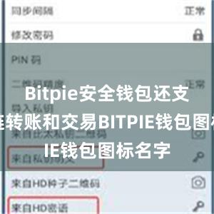 Bitpie安全钱包还支持跨链转账和交易BITPIE钱包图标名字