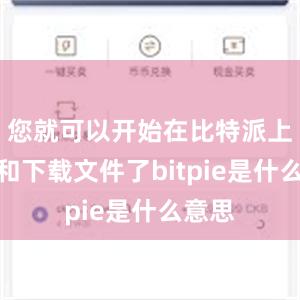 您就可以开始在比特派上分享和下载文件了bitpie是什么意思