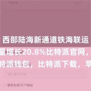 西部陆海新通道铁海联运班列运输量增长20.8%比特派官网，比特派钱包，比特派下载，苹果手机下载bitpie