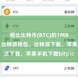 相比比特币(BTC)的1MB比特派官网，比特派钱包，比特派下载，苹果手机下载bitpie