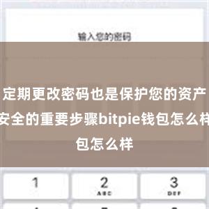 定期更改密码也是保护您的资产安全的重要步骤bitpie钱包怎么样